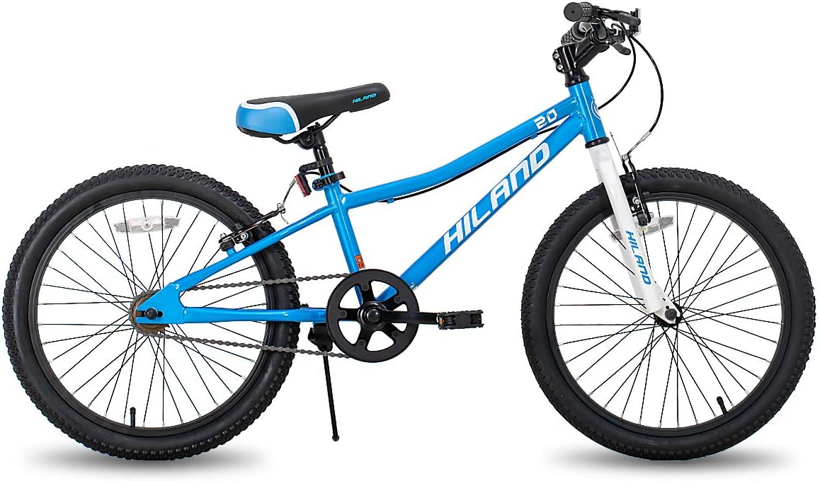 HILAND Climber Kinderfahrrad 20 Zoll, Mountainbike für Kinder 5–10 Jahre, Fahrrad für Jungen und Mädchen mit V-Bremse und Step-Through-Stahlrahmen