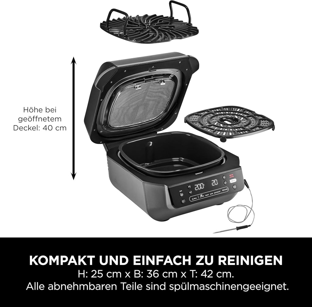 Ninja 5-in-1-Grill & -Heißluftfritteuse für den Innenraum, EG351EU
