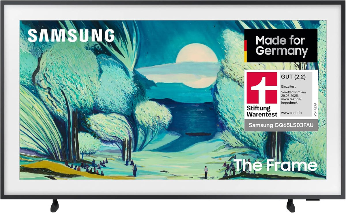 Samsung The Frame LS03F 4K QLED 65 Zoll (163 cm) UHD, NQ4 AI Gen2 Prozessor, Art Mode, Artful Picture Quality, One Connect Kabel, 2025