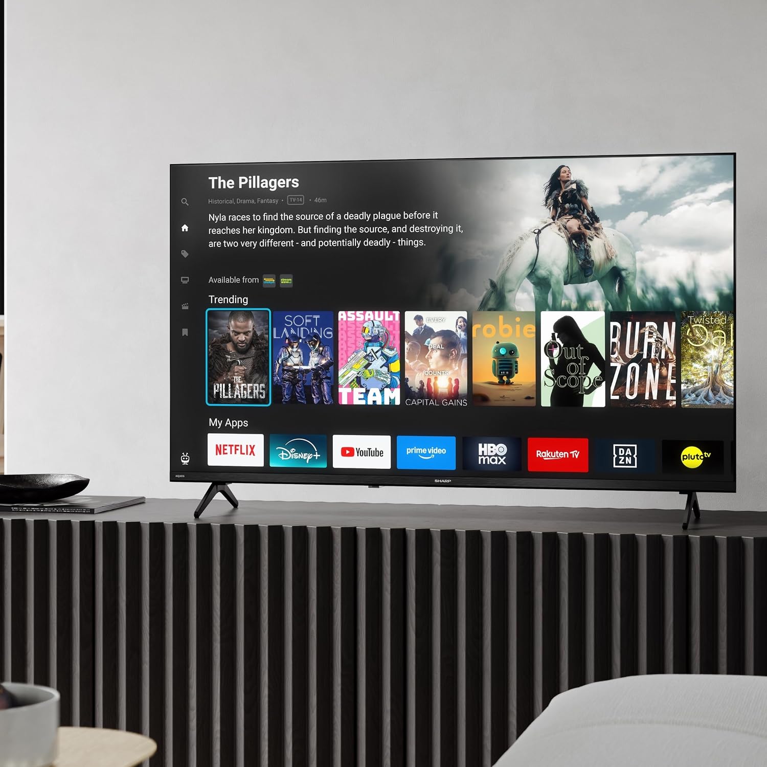 SHARP 40HE3745E QLED Fernseher 40 Zoll Smart TV Full HD Auflösung und HDR