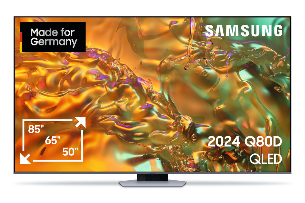 Samsung QLED Q8F 4K 85 Zoll (214 cm) UHD, Q4 AI Prozessor, Quantum Dot, AirSlim Design, Upscaling, Gaming Hub, Vision AI Smart TV