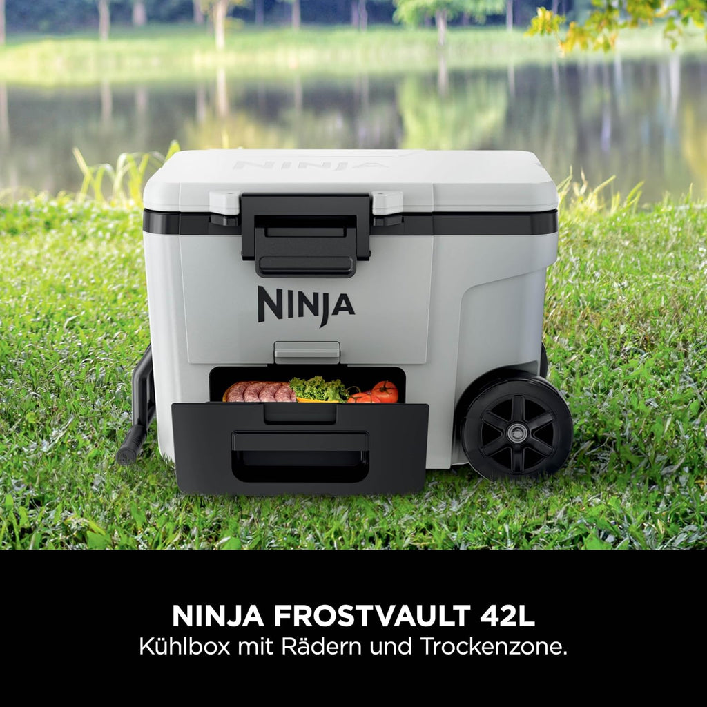 Ninja FrostVault Kühlbox mit Rollen und Isolierung, Wolkenweiß, FB245EUWH