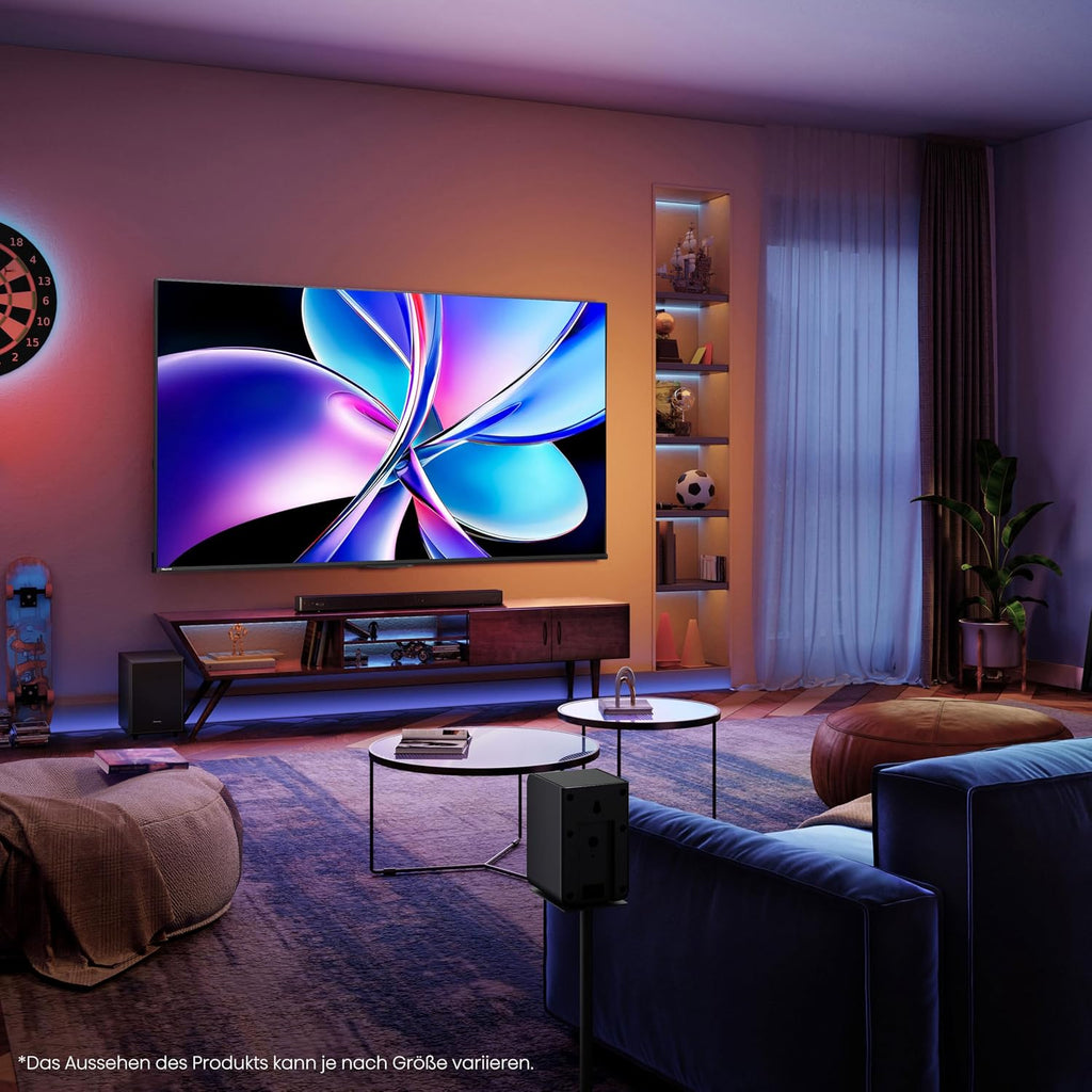 Hisense 55E7Q PRO Fernseher 139cm (55 Zoll) 4K UHD QLED, Smart TV,144Hz Game Mode PRO,Filmaker Mode, AMD FreeSync Premium,AI HDR Upscaler,Dolby Vision IQ,Dolby Atmos,Sprachsteuerung[2025]