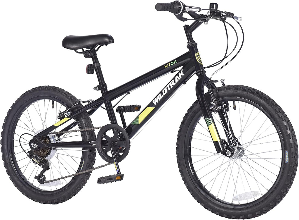 Wildtrak - 20 Zoll Fahrrad für Kinder, Alter 7-9 Jahre, verstellbare Bremsen - Schwarz