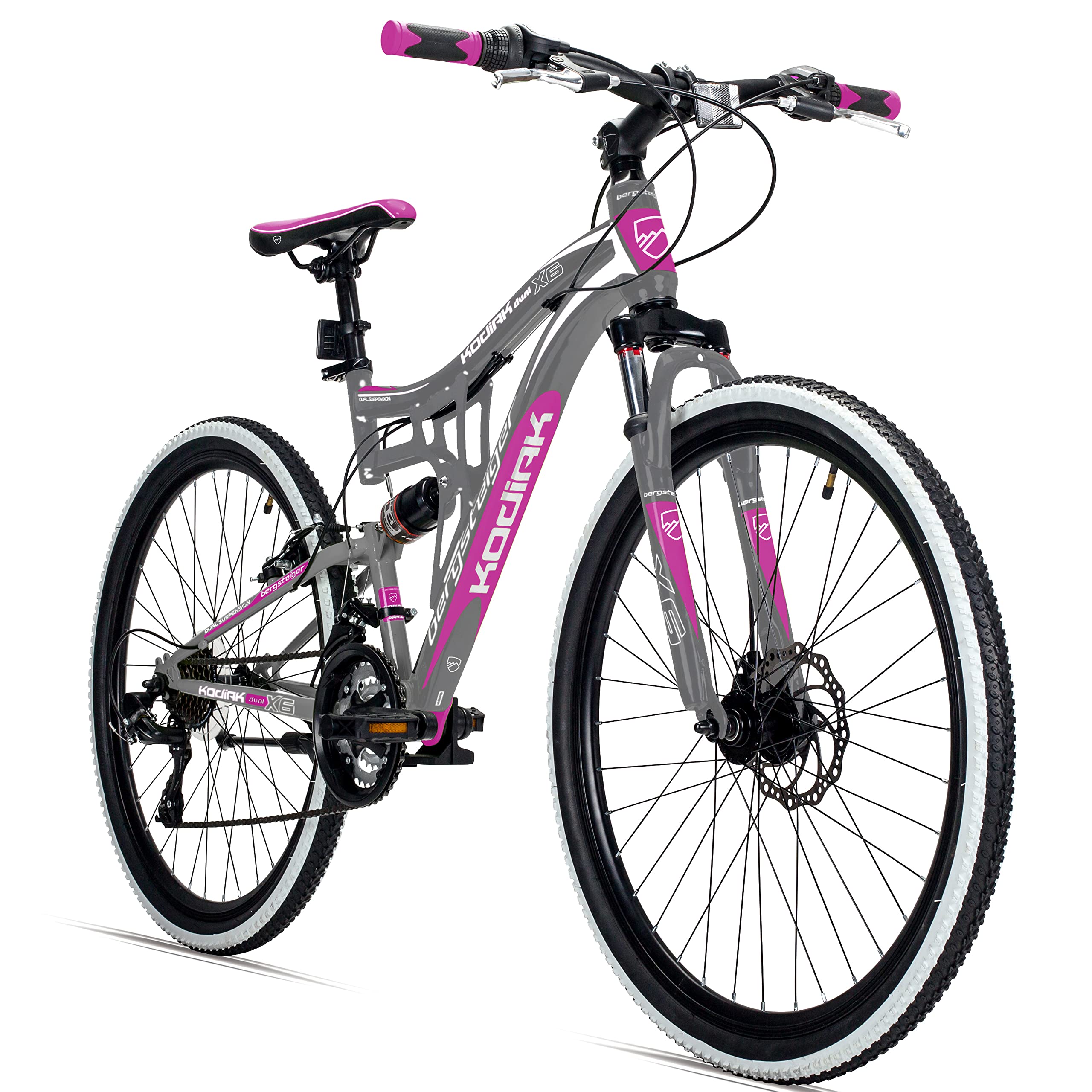 Bergsteiger Kodiak 24/26/29 Zoll Mountainbike Herren Fully MTB 21 Gang