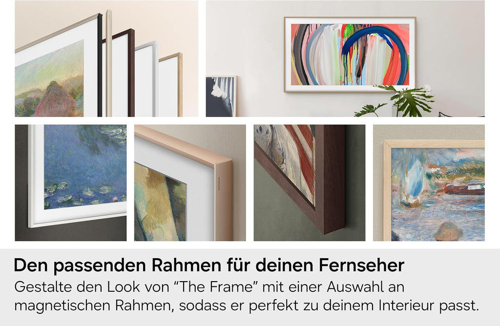 Samsung The Frame LS03F 4K QLED 65 Zoll (163 cm) UHD, NQ4 AI Gen2 Prozessor, Art Mode, Artful Picture Quality, One Connect Kabel, 2025