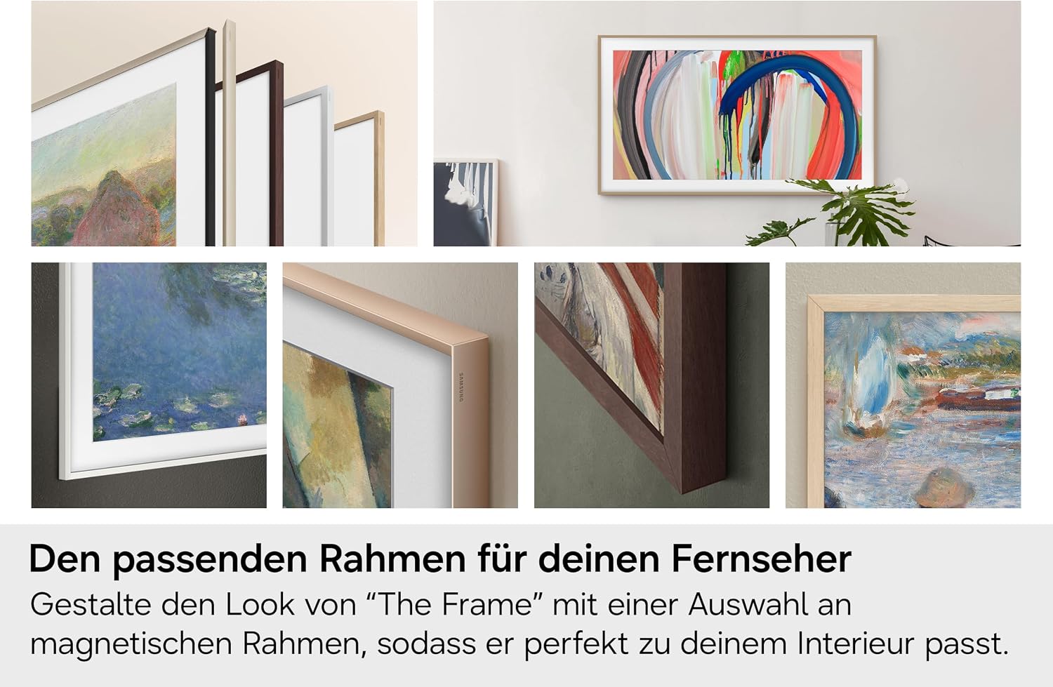 Samsung The Frame LS03F 4K QLED 65 Zoll (163 cm) UHD, NQ4 AI Gen2 Prozessor, Art Mode, Artful Picture Quality, One Connect Kabel, 2025