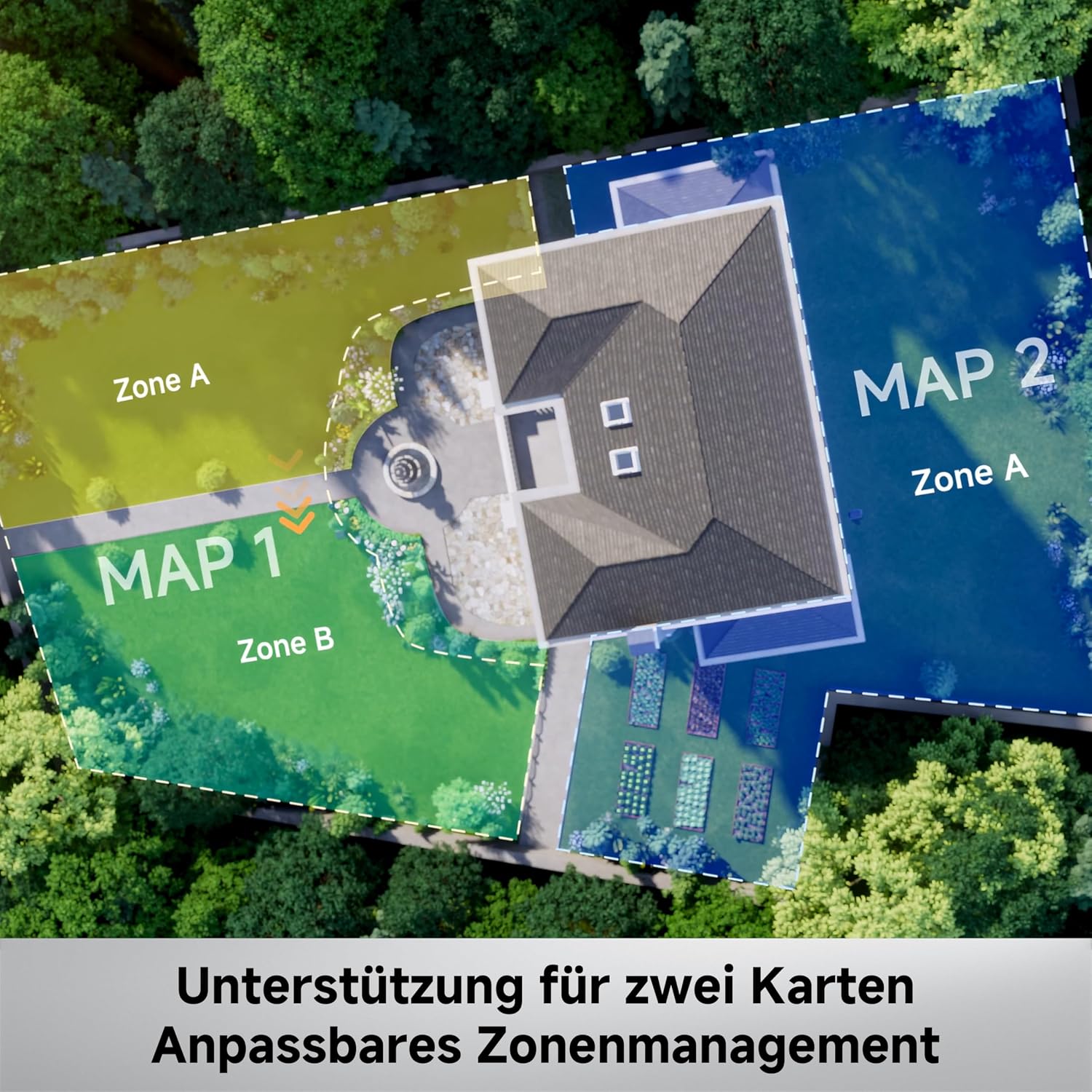 MOVA ViAX 500 Mähroboter ohne Begrenzungskabel, 360°-LiDAR & Dual-KI-Vision