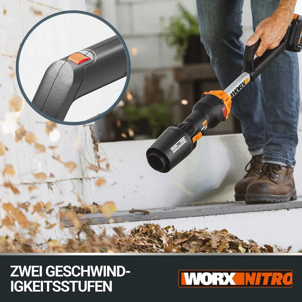 WORX WG543E.9 Profi Akku-Laubbläser Leafjet 20V, ohne Akku & Ladegerät