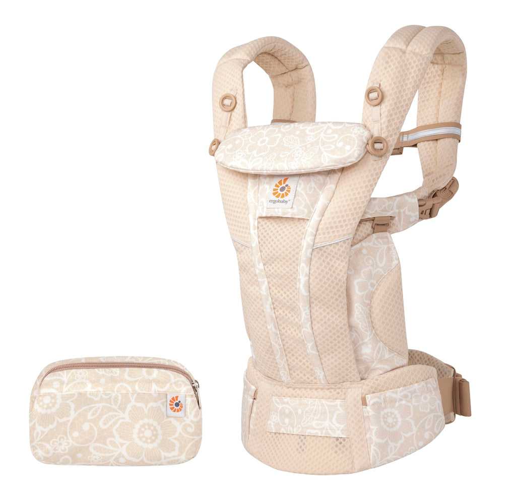 Ergobaby Omni Breeze Babytrage für Neugeborene ab Geburt bis 20kg, 4 Positionen SoftFlex Mesh Ergonomische Babybauchtrage Rückentrage Baby-Tragetasche, Graphite Grey