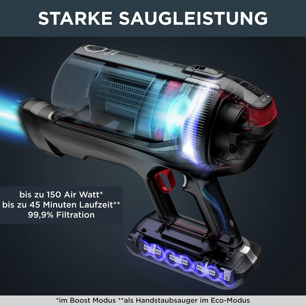 Rowenta X-Force Flex 12.60 Animal, Kabelloser Staubsauger mit Tierhaar-Zubehör, Flex-Gelenk, bis zu 150 AirWatt und 45 min Akku-Laufzeit, RH98A8WO