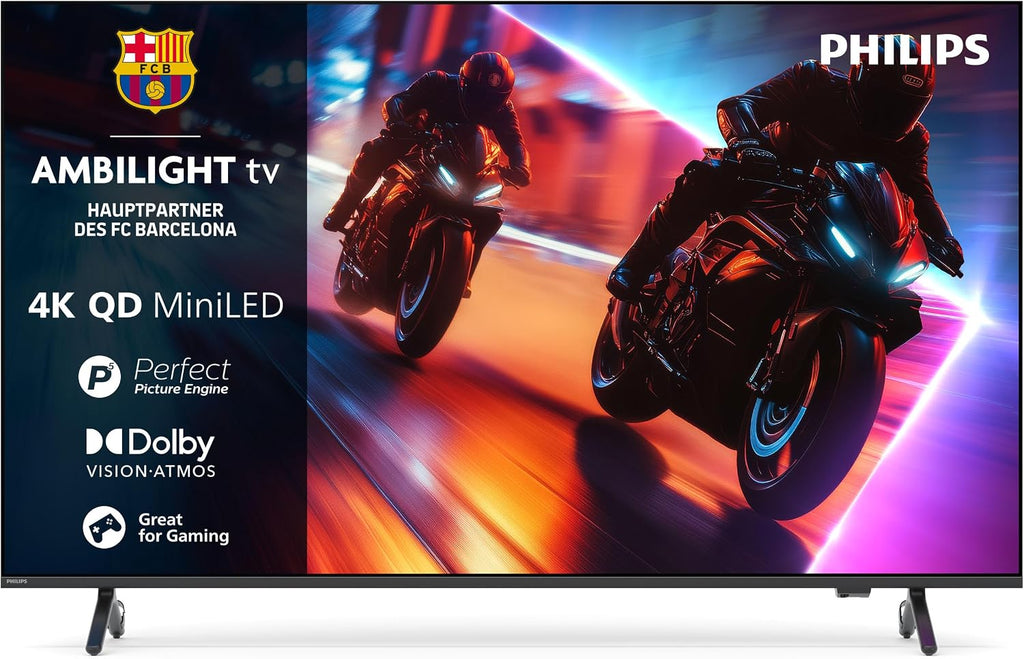 PHILIPS Ambilight 55MLED910 Mini LED 4K Smart TV - 55 Zoll Display mit P5 Perfect Picture Engine Ultra HD, Titan OS, Dolby Vision Und Dolby Atmos Sound