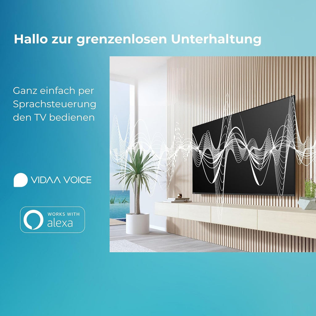 Toshiba 50UV3463DA Fernseher 50 Zoll VIDAA Smart TV mit 4K UHD Auflösung