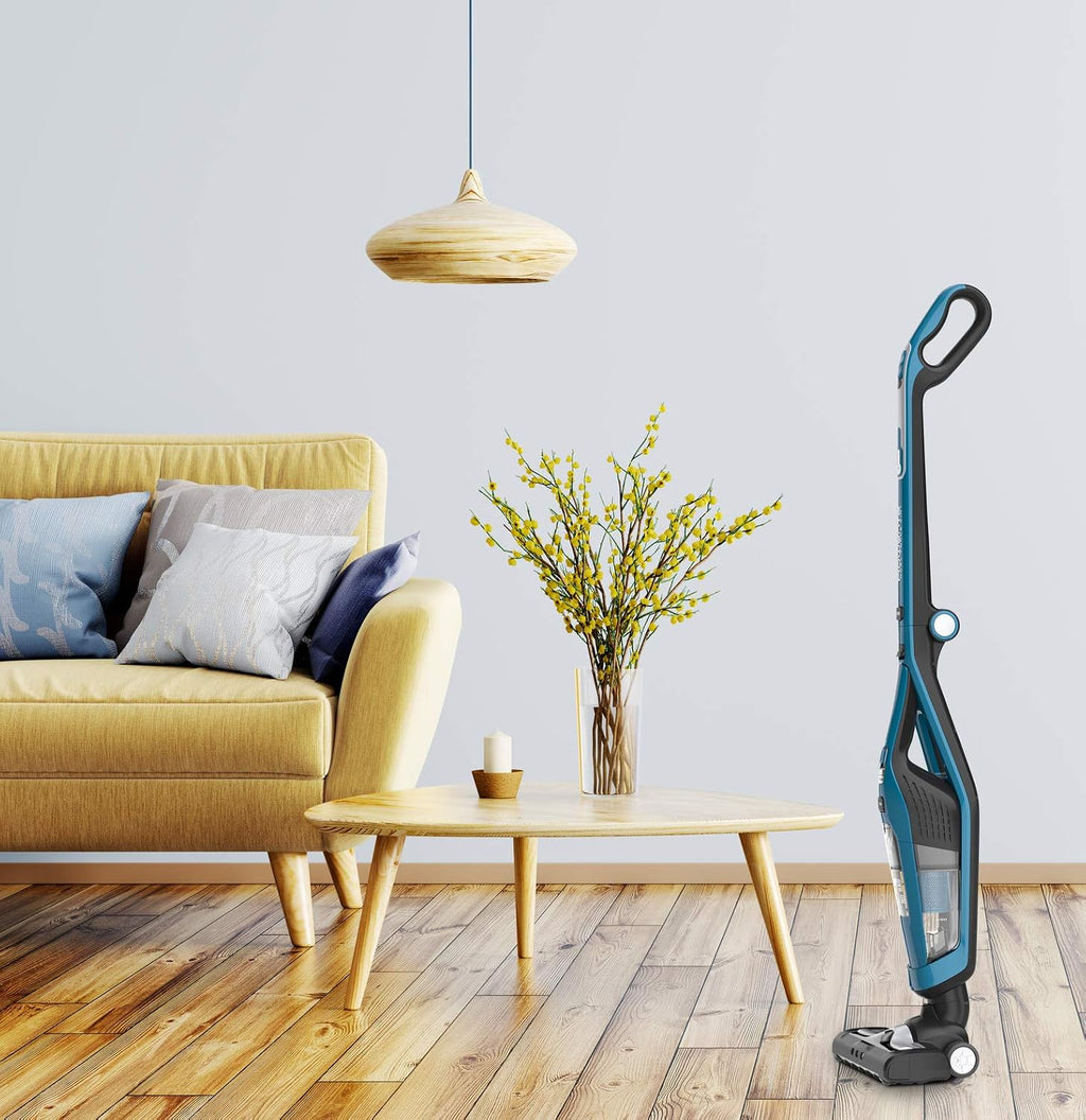 Kabelloser Rowenta Dual Force 2-in-1 Staubsauger und Handstaubsauger beutellos, LED-Leuchten, leicht, klappbarer Griff, langlebiger Lithium-Ionen-Akku, alle Oberflächen, Zyklon-Technologie, RH6751WO