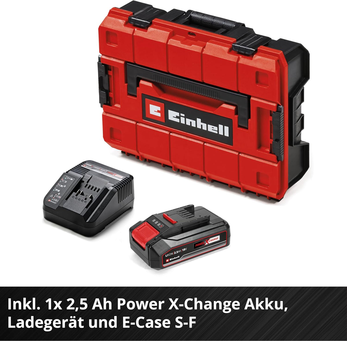 Einhell Akku-Astkettensäge GE-PS 18/15 Li BL Kit Power X-Change (18 V, Brushless, 12,5 cm Schnittlänge, werkzeugloser Schwert-/Kettenwechsel, inkl. 2,5 Ah Akku, Ladegerät, E-Case S-F)