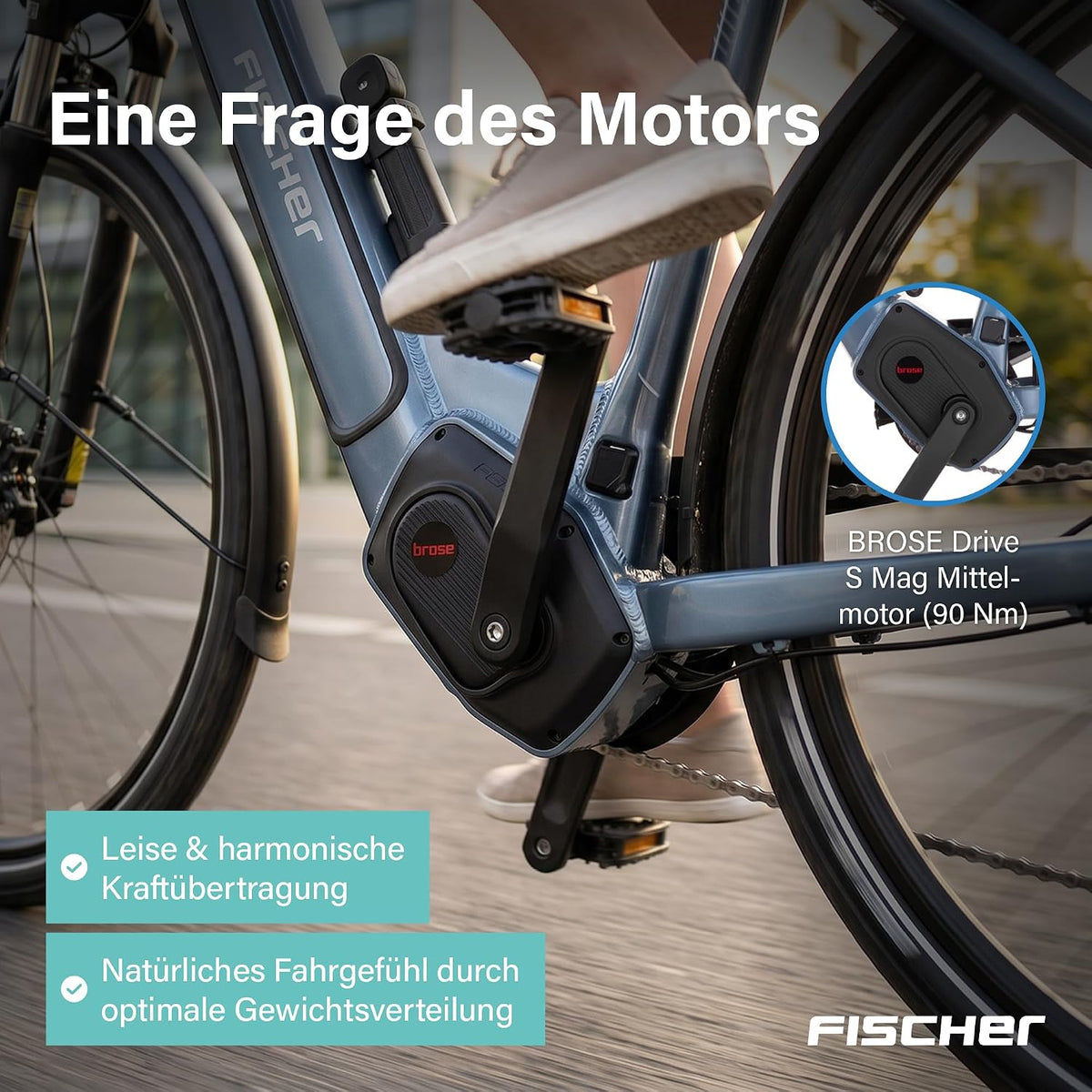 Fischer E-Bike Trekking VIATOR 6.8i Ultimate Electric Bicycle for Men and Women, RH 43, Mid Motor 90 Nm, 36 V Battery
