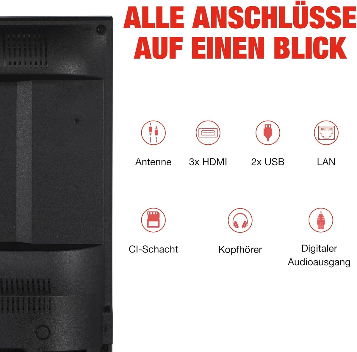 TELEFUNKEN D43U790B2CW Fernseher 43 Zoll VIDAA Smart TV 4K UHD Auflösung