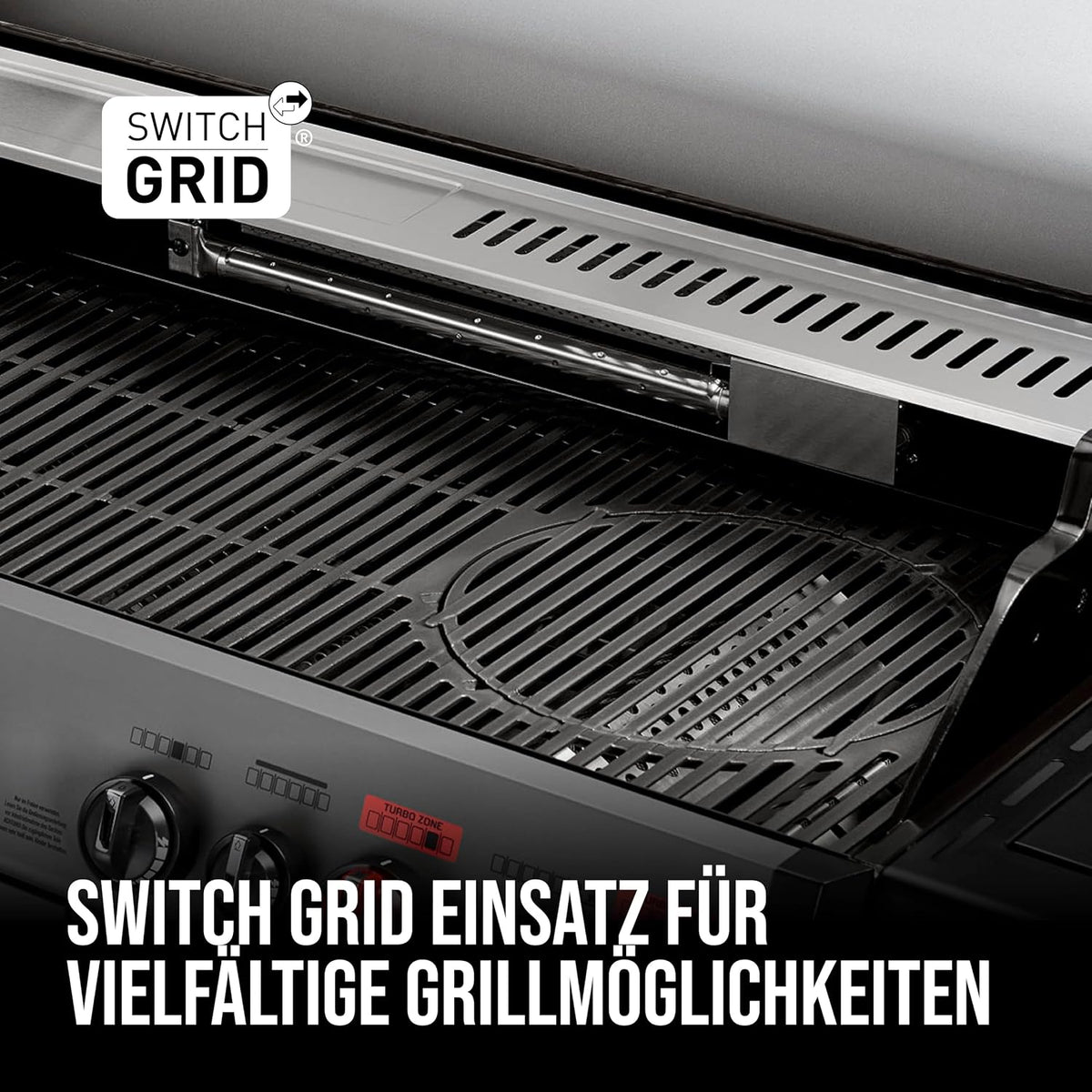 Enders® Gasgrill HYDE 6 SIKR Turbo, 6 Brenner aus Edelstahl für kraftvolles direktes und indirektes Grillen, 800 °C TURBO ZONE™, SWITCH GRID™, Infarot-Backburner und Seitenkocher, #8044