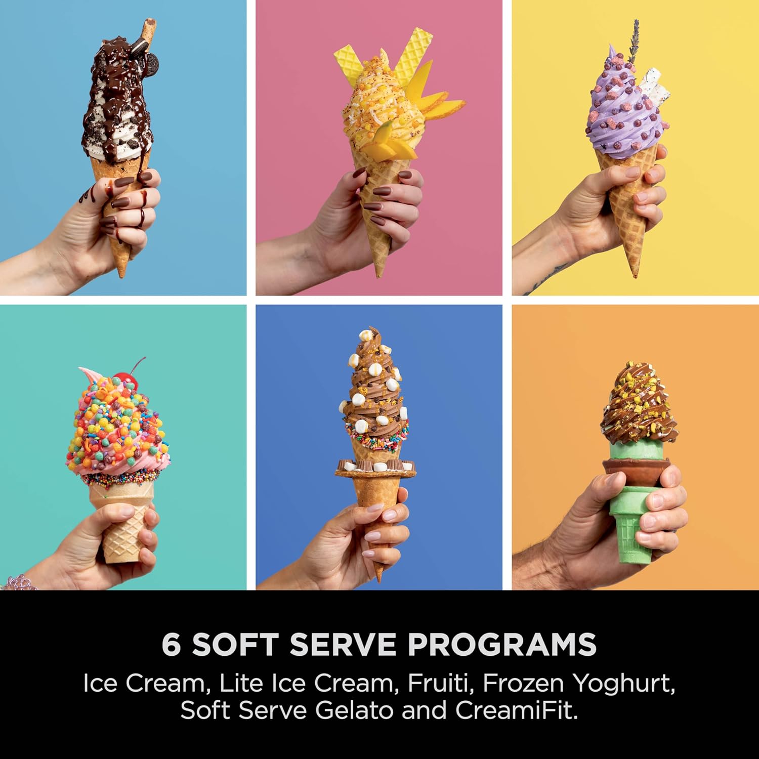 Ninja CREAMi Scoop and Swirl Soft Serve and Ice Cream Maker with 2x Tubs | 13 Functions, Makes Ice Cream, Soft Serve, Gelato, Sorbet, Milkshakes and More, Mix-In Option, Platinum Silver, NC701UK