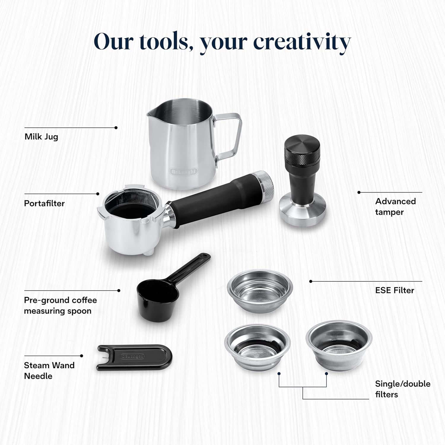 De'Longhi Dedica Duo - Manuelle Espressomaschine mit Cold Brew Metall
