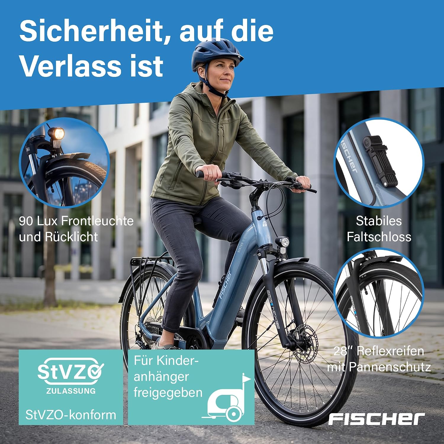 Fischer E-Bike Trekking VIATOR 6.8i Ultimate Electric Bicycle for Men and Women, RH 43, Mid Motor 90 Nm, 36 V Battery