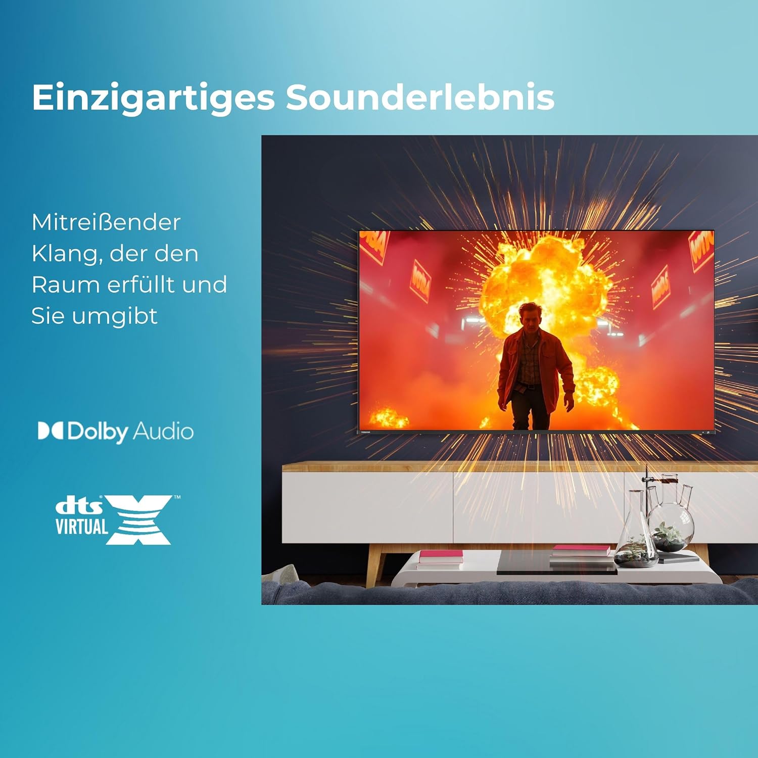 Toshiba 50UV3463DA Fernseher 50 Zoll VIDAA Smart TV mit 4K UHD Auflösung