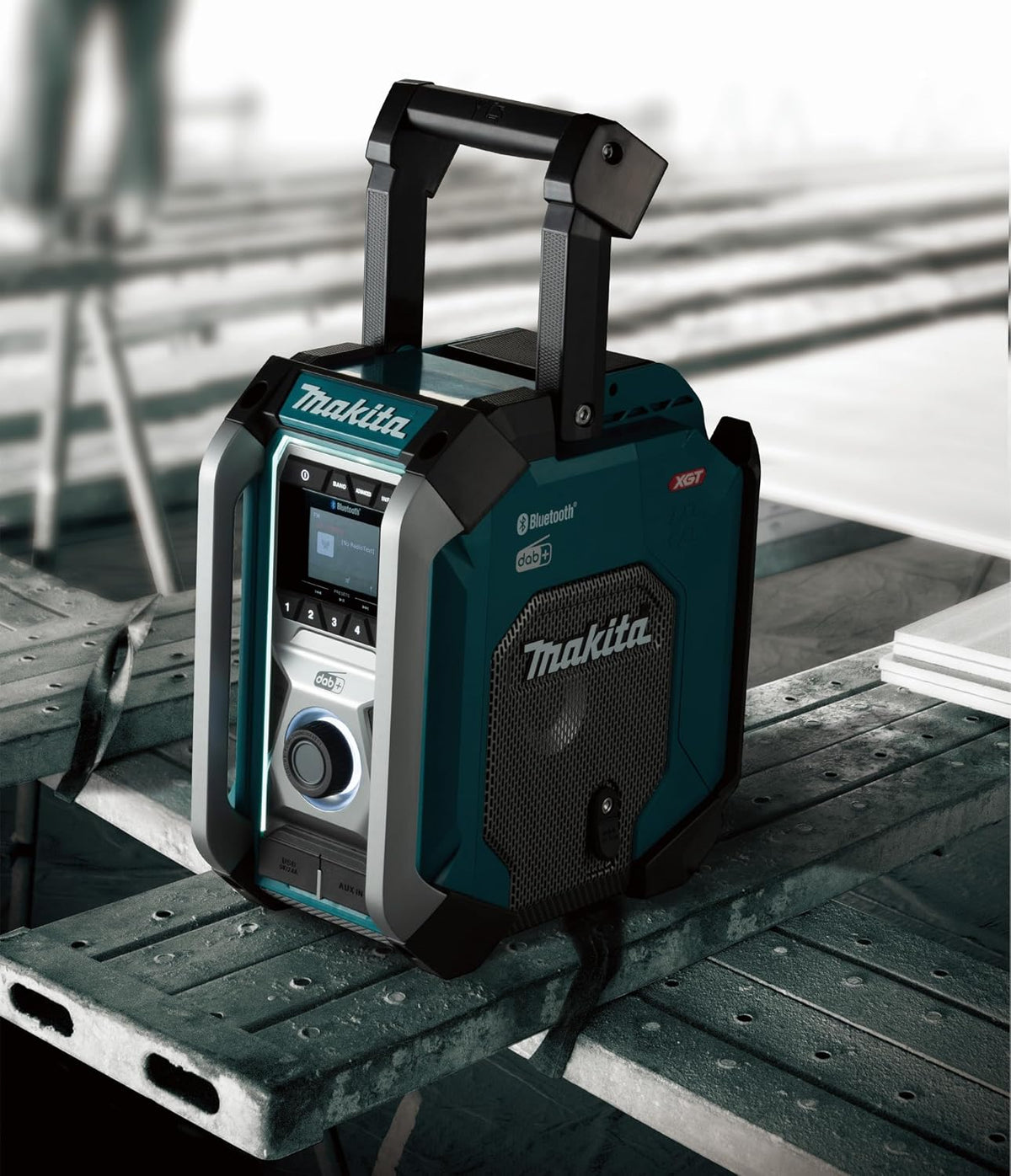Makita MR007GZ Baustellenradio 18 V, 40 V Max., DAB, DAB+, FM, Bluetooth, Petrol, ohne Akku, ohne Ladegerät