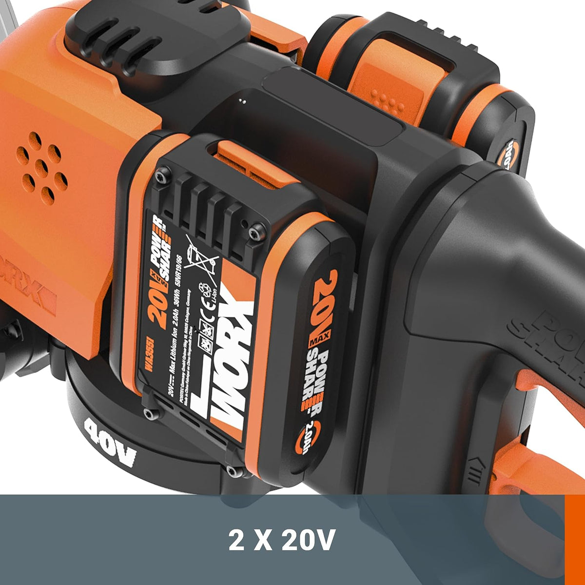 WORX WG284E.9 Akku Heckenschere 40V, ohne Akku & Ladegerät