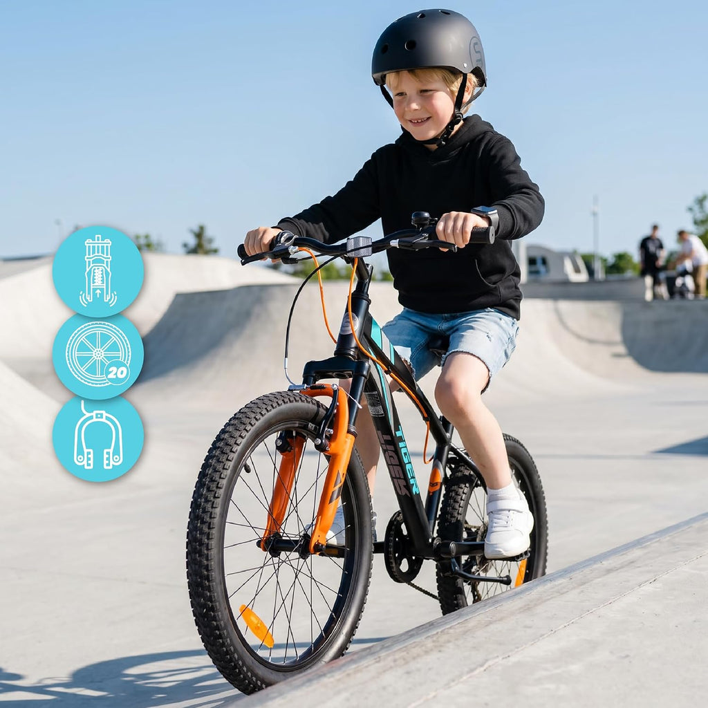 sun baby Tiger Bike Jungenfahrrad 20 Zoll, 6-Gang Shimano