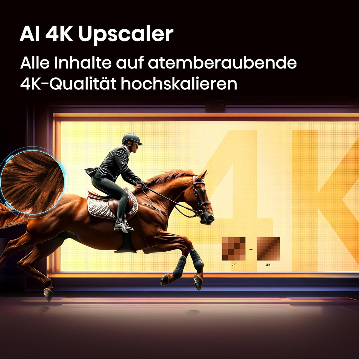 Hisense 43E7DS Fernseher 43 Zoll, 4K UHD QLED, Smart TV, Hi View AI Engine, 60Hz Game Mode Plus, Dolby Vision IQ, QLED Colour, Filmmaker, Smooth Motion, Airplay, Sprachsteuerung, 2026