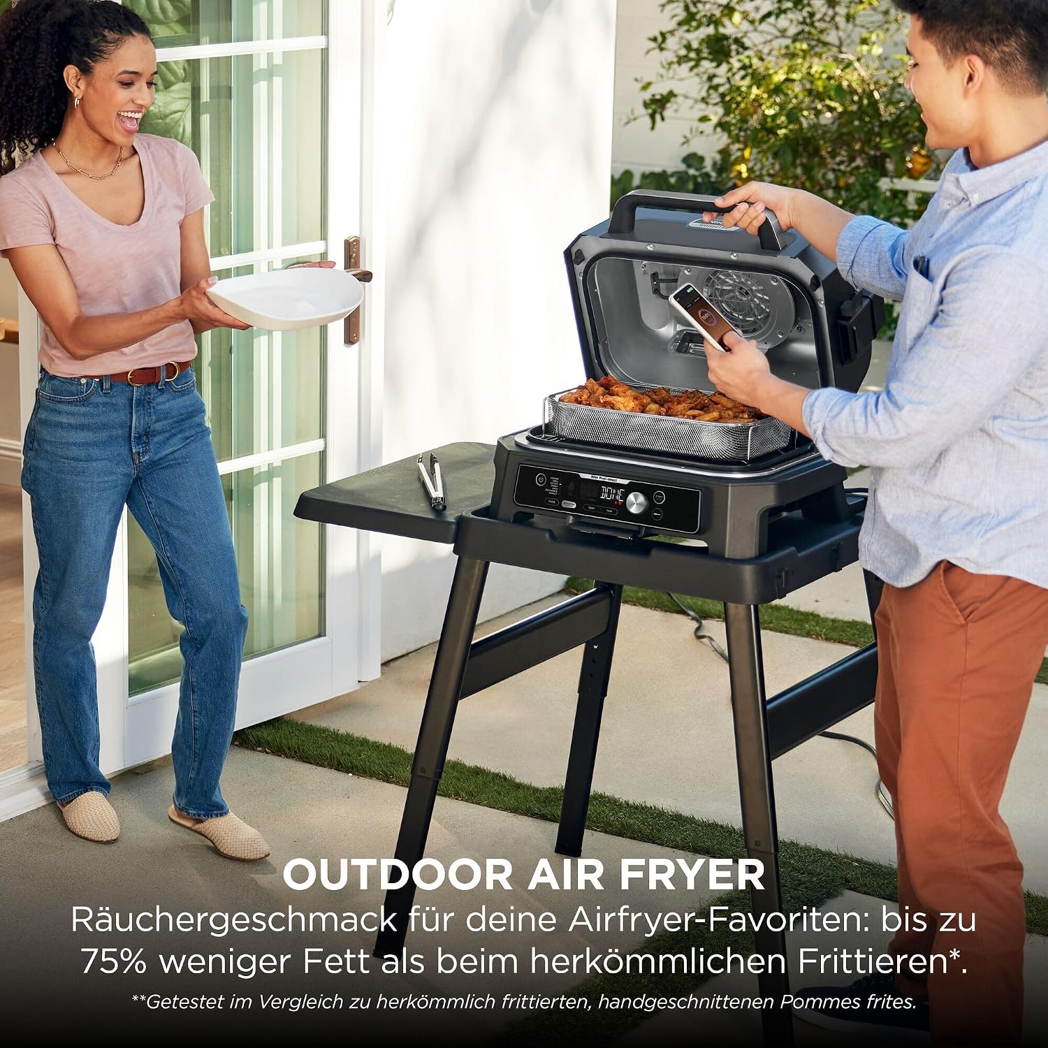 Ninja Woodfire Pro Connect XL Elektrischer BBQ Smoker Grill, App-Steuerung