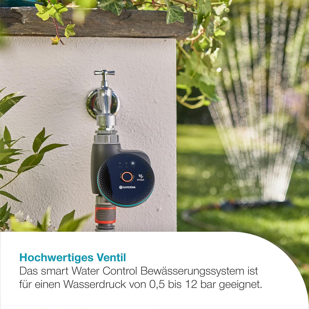 Gardena smart Water Control Bewässerungssteuerung; smart: Datengesteuerte Bewässerung*, Smart Home Integration*, Clevere Bewässerung, Hochwertige Ventiltechnik, Frostwarnung* (19033-20)