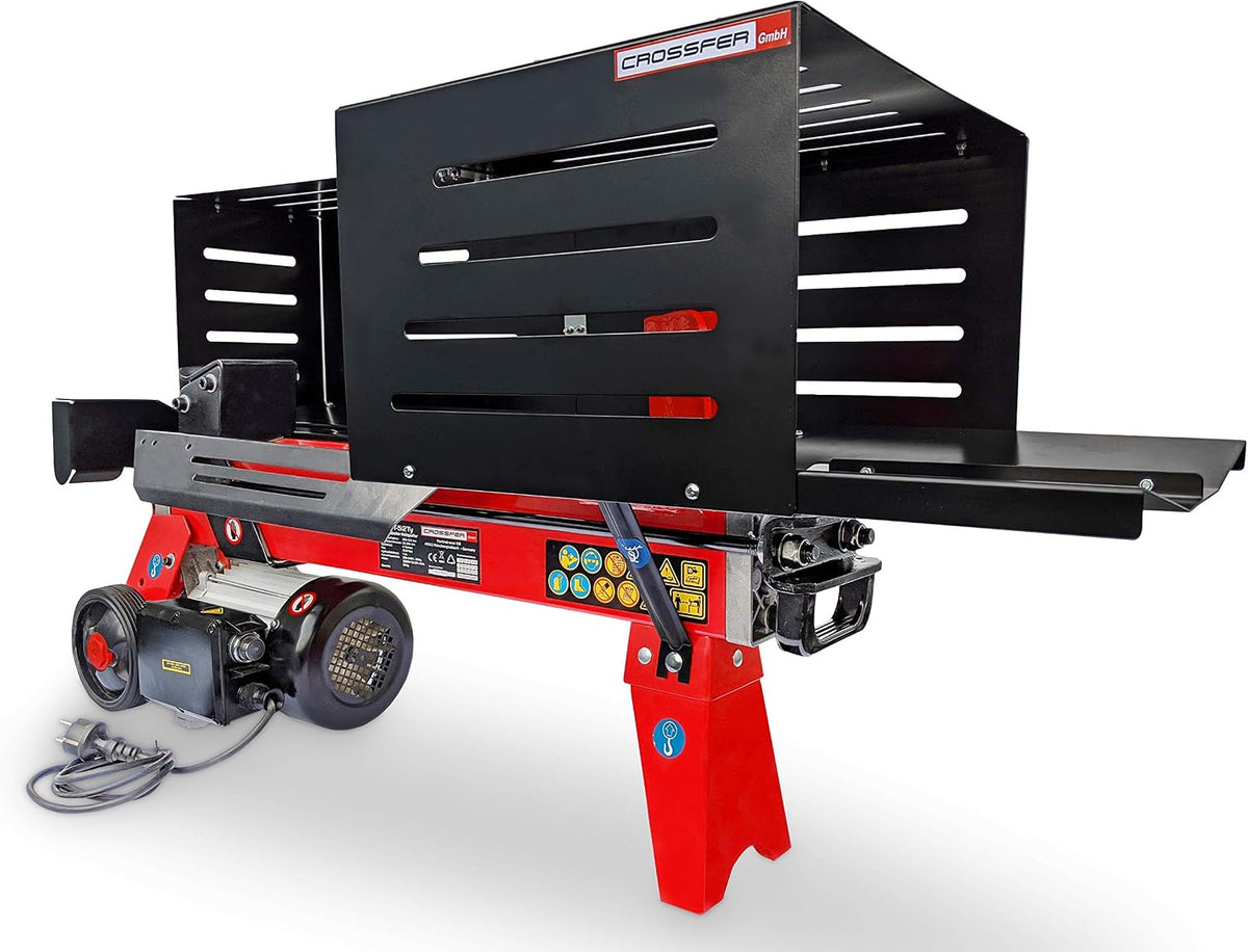 Holzspalter liegend | 6 Tonnen | Holzspalter liegend LS6T-52Ty | Elektrisch 230V | Hydraulik | Premium Liegend Holzspalter | CROSSFER® (6 Tonnen (230V))