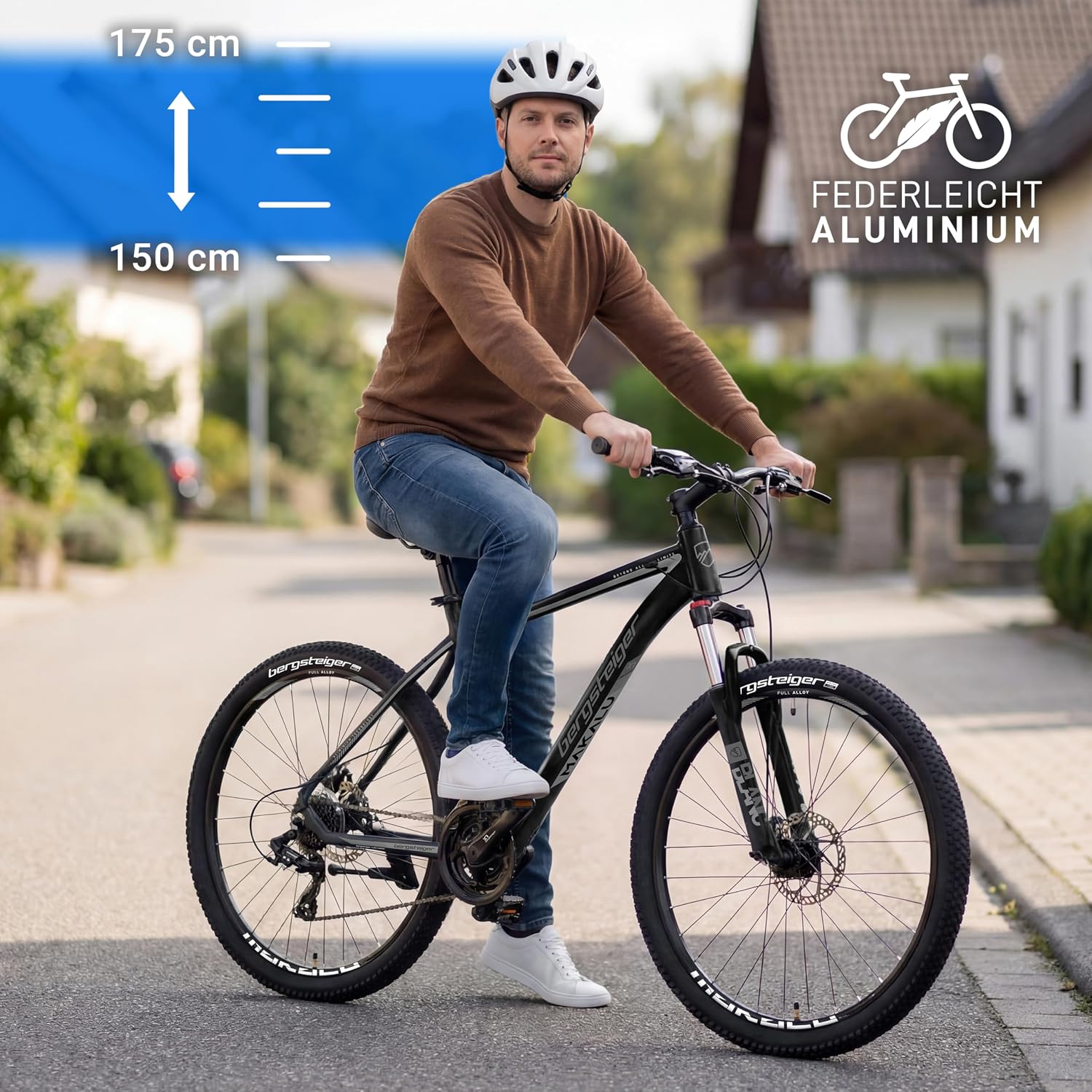 Bergsteiger Makalu 26/29 Zoll Mountainbike Alurahmen Hardtail MTB 21 Gang