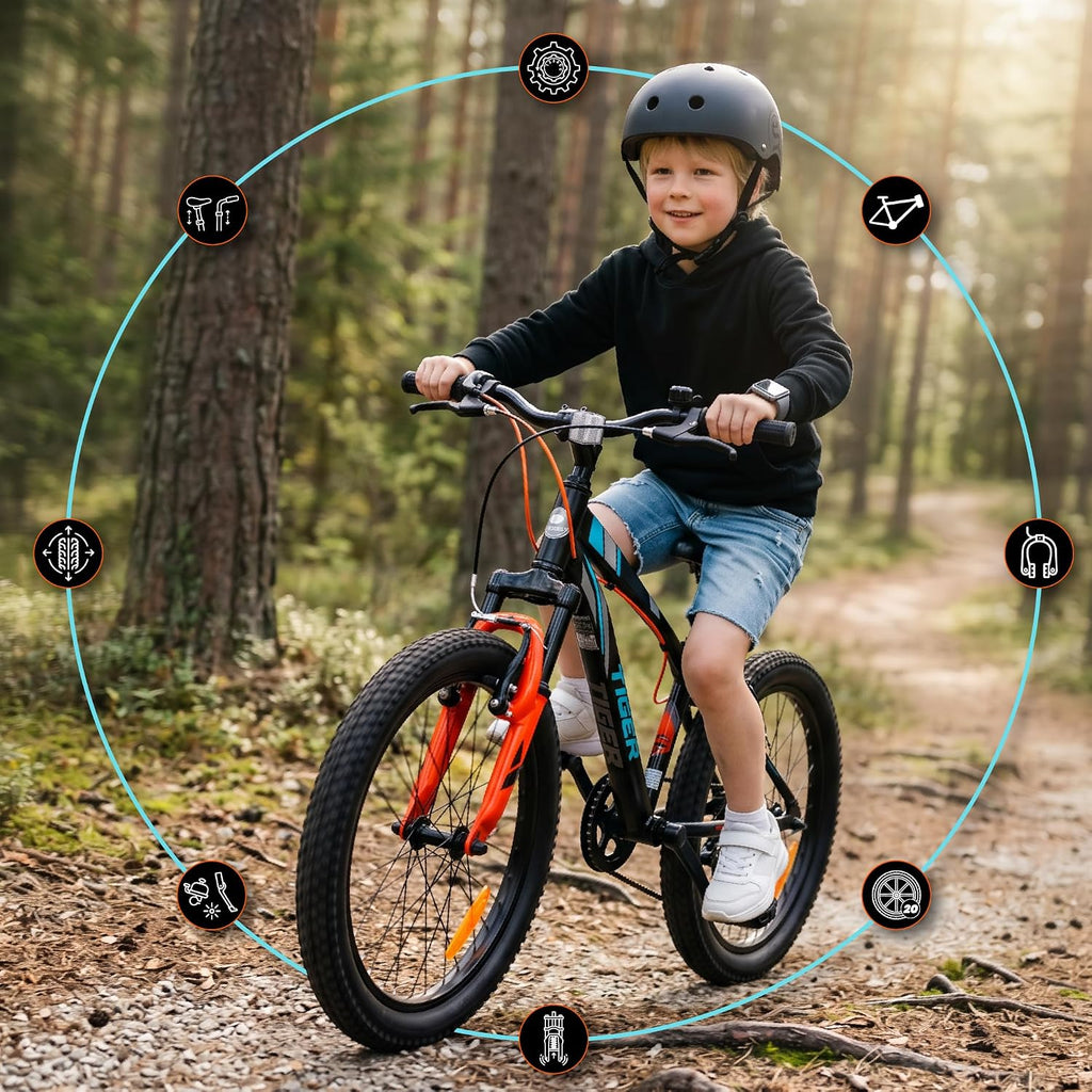 sun baby Tiger Bike Jungenfahrrad 20 Zoll, 6-Gang Shimano