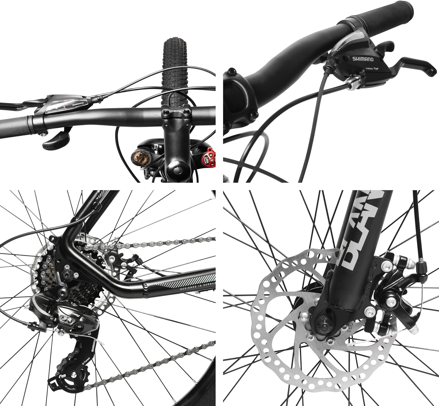 Bergsteiger Makalu 26/29 Zoll Mountainbike Alurahmen Hardtail MTB 21 Gang