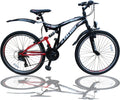Talson 26 Zoll Mountainbike Fahrrad MIT VOLLFEDERUNG & Beleuchtung 21-Gang Shimano OXT RED