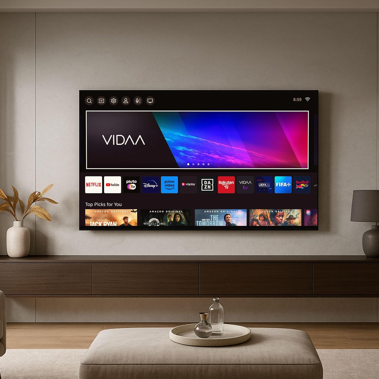 TELEFUNKEN D43U790B2CW Fernseher 43 Zoll VIDAA Smart TV 4K UHD Auflösung