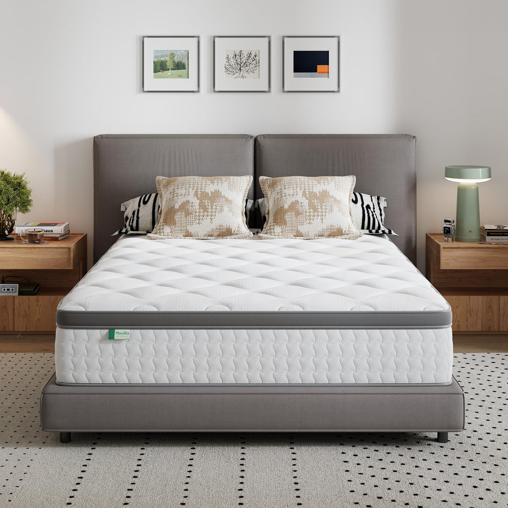 Novilla Matratze 140x200 cm 25 cm Höhe H3 mittelfest 7 Zonen Hybridmatratze