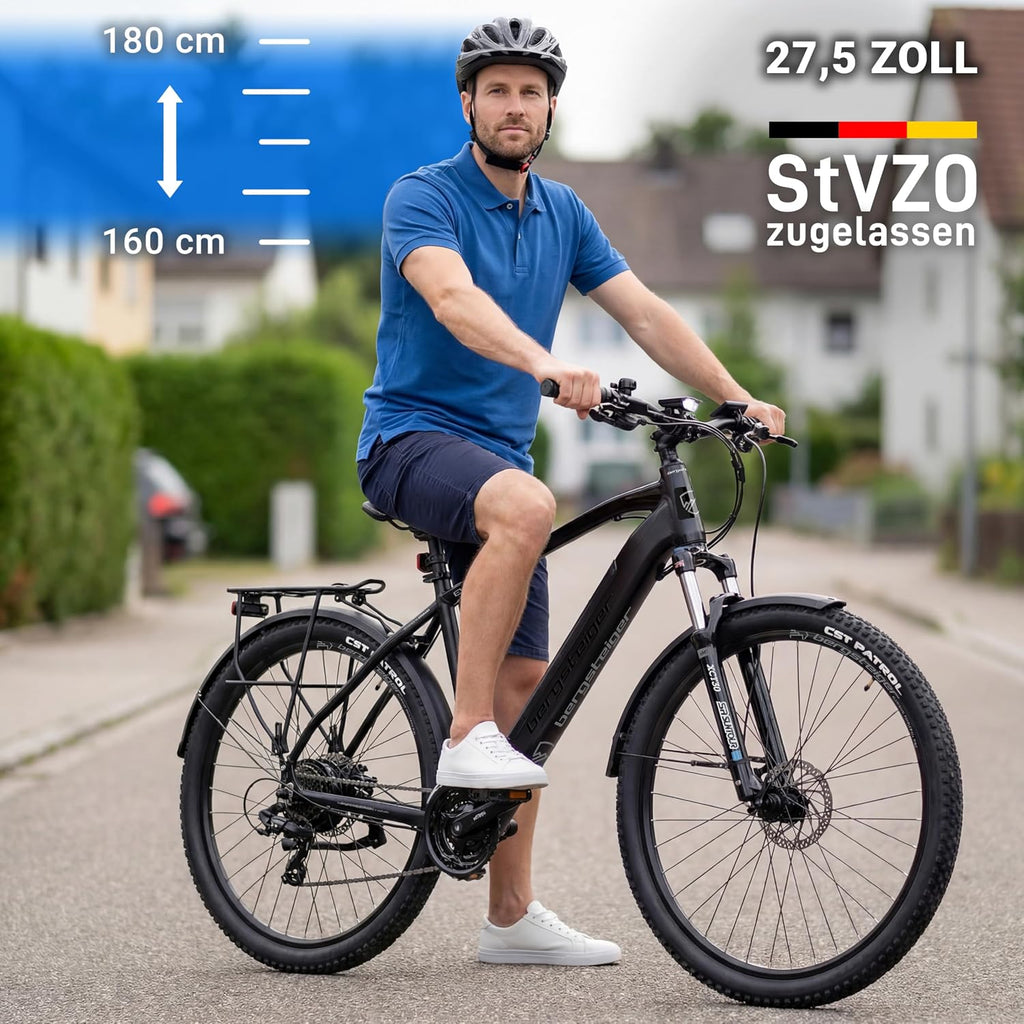 Bergsteiger Cannock E-Bike Mountainbike Alurahmen 250 W 24 Gang