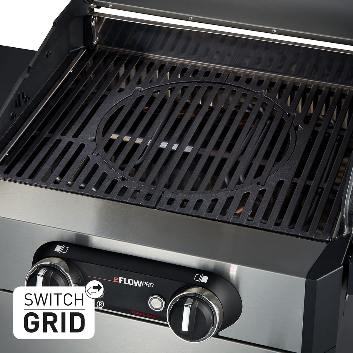 Enders Elektrogrill eFLOW PRO 2 TURBO, mit Gussrost SWITCH GRID, TURBO ZONE für heiße Temperaturen, SIMPLE CLEAN Reinigungssystem, Aluguss-Seitenteile an Garhaube und Brennkammer, Grillwagen #97106