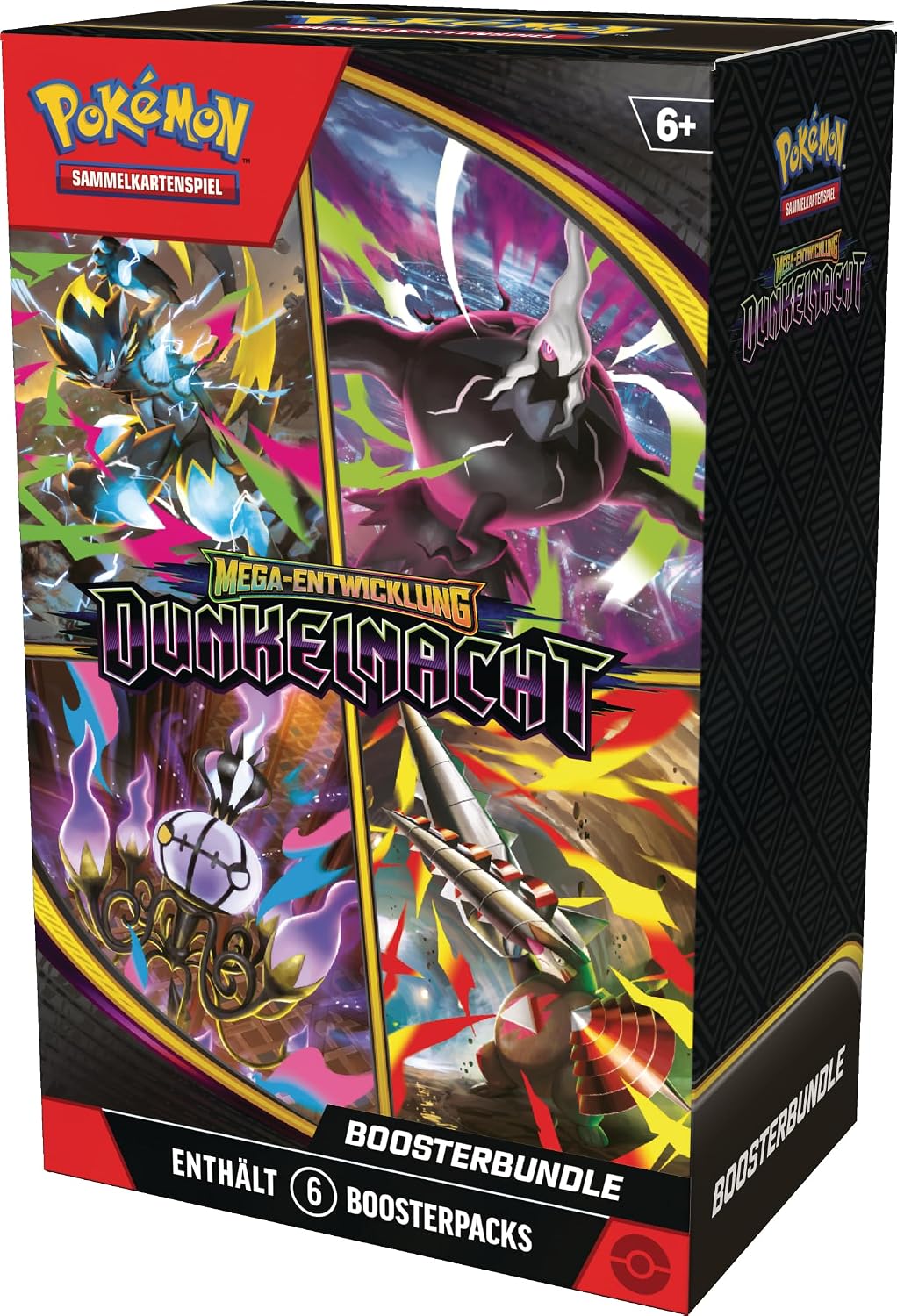 Pokémon-Sammelkartenspiel: Boosterbundle Mega-Entwicklung – Dunkelnacht (6 Boosterpacks)