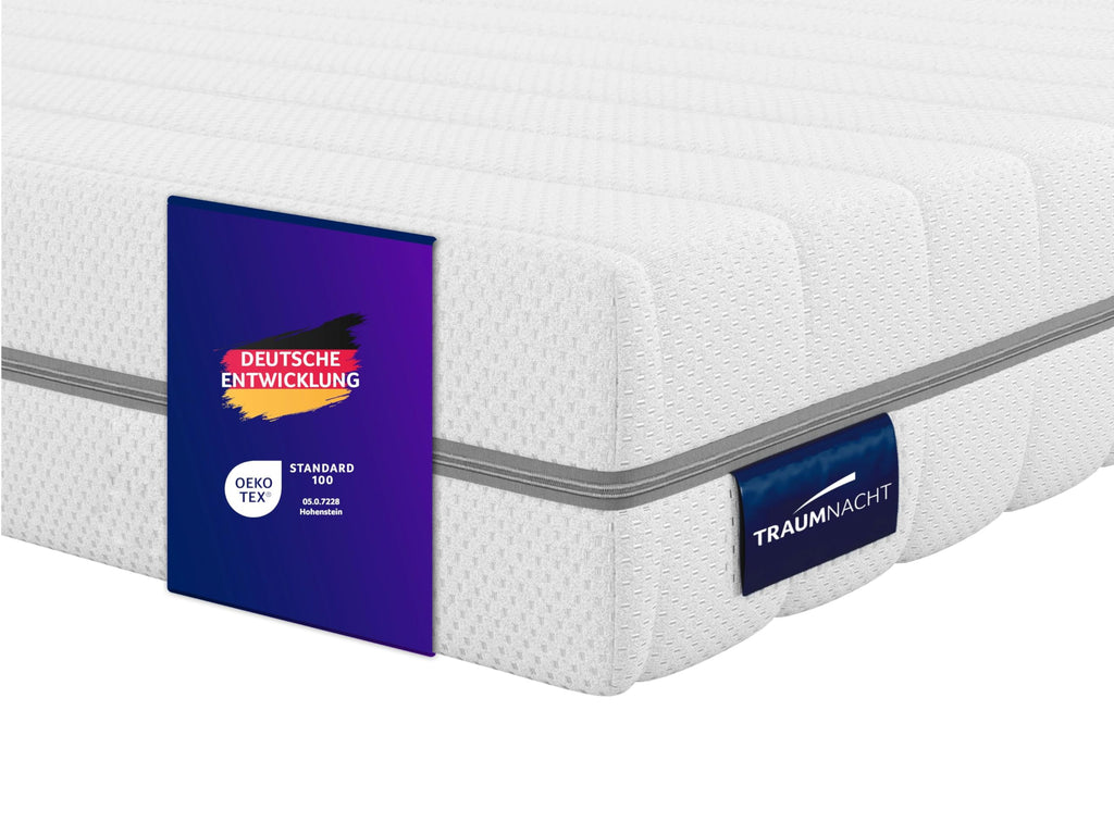 Traumnacht orthopädische Kaltschaummatratze 140x200 cm | H3 mittelfest | Ergonomisch | 7-Zonen | Öko-Tex | 16 cm | Hypoallergen | Bezug waschbar | deutscher Qualitätsstandard