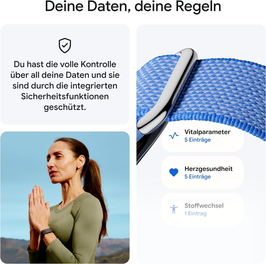 Google Fitbit Air - Activity Tracker without Display with Fitness Tracking, Heart Rate Monitor and Sleep Analysis - Personalised AI-based Coaching - Up to 7 Days Battery Life - Obsidian