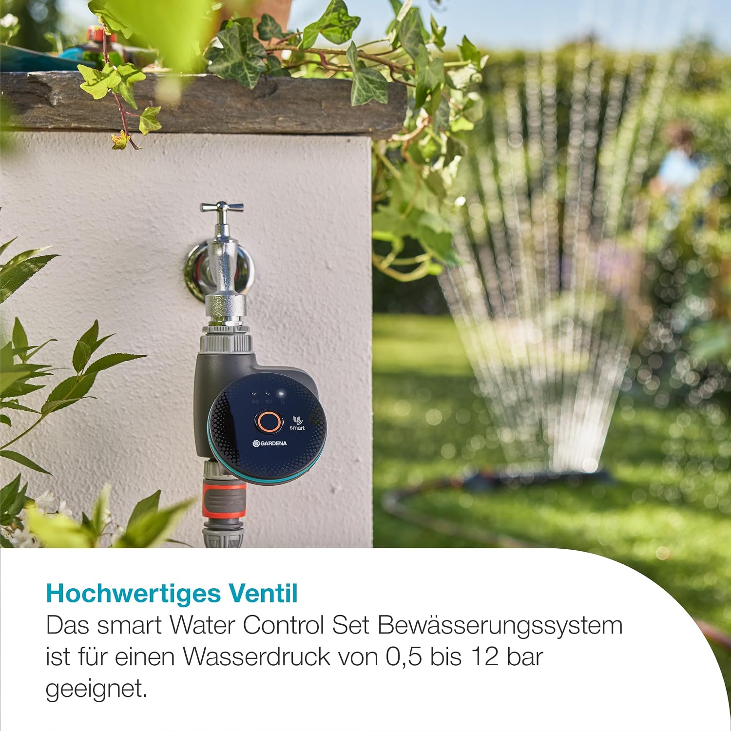 Gardena smart Water Control Set Bewässerungssteuerung; smart: Datengesteuerte Bewässerung*, Smart Home Integration*, Clevere Bewässerung, Hochwertige Ventiltechnik (19043-20)