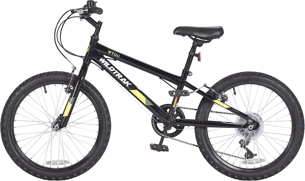 Wildtrak - 20 Zoll Fahrrad für Kinder, Alter 7-9 Jahre, verstellbare Bremsen - Schwarz