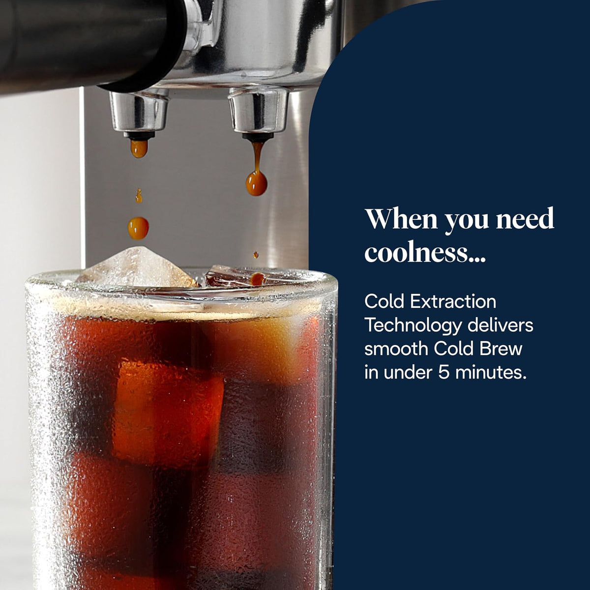 De'Longhi Dedica Duo - Manuelle Espressomaschine mit Cold Brew Metall