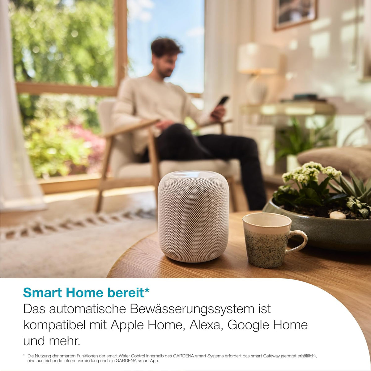 Gardena smart Water Control Bewässerungssteuerung; smart: Datengesteuerte Bewässerung*, Smart Home Integration*, Clevere Bewässerung, Hochwertige Ventiltechnik, Frostwarnung* (19033-20)