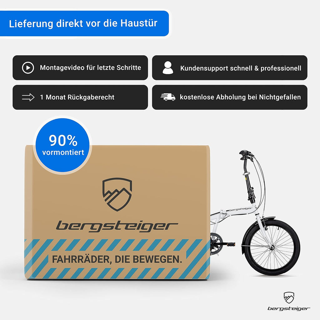 Bergsteiger Windsor 20 Zoll Faltrad Klapprad 6 Gang Quick-Fold-System