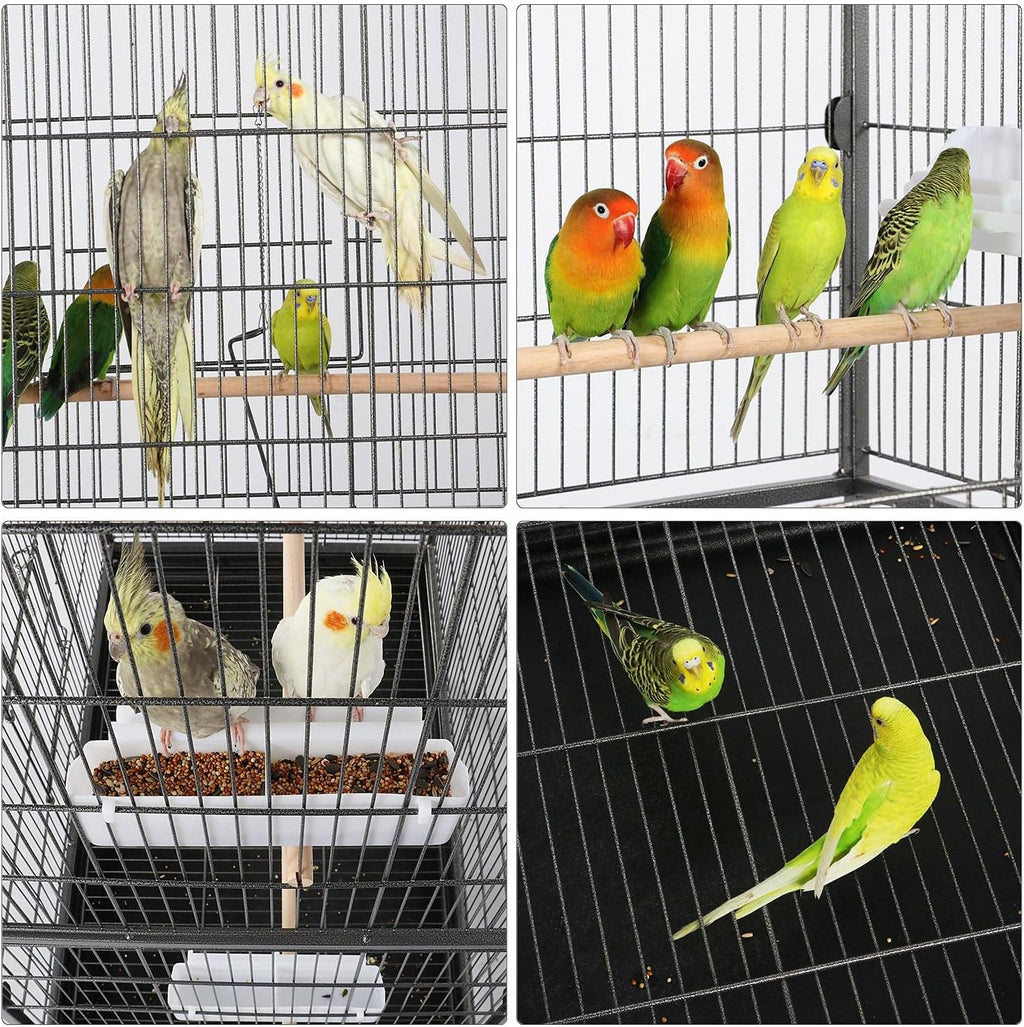 Yaheetech Bird Aviary, Budgie Cage, Rodent Cage Made from Metal Bird Cage with Dirt Tray Insert for Cockatiels, Parrots, Pigeons, Parakeets, Finches